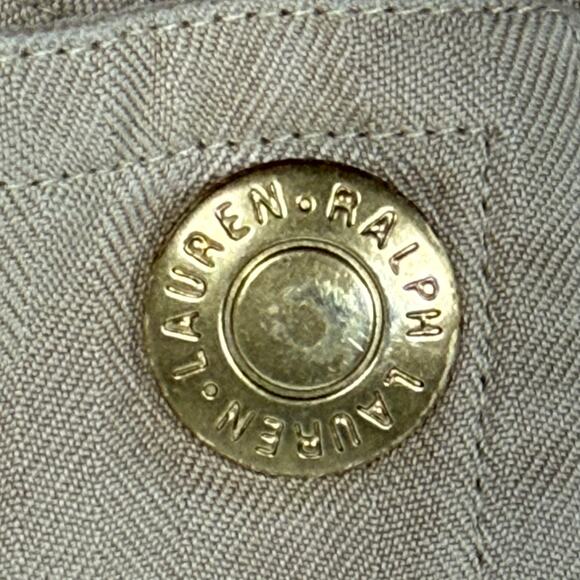 Ralph Lauren Women’s 12 Silk Cargo Pants Beige Utility Style 30" Inseam - Picture 8 of 10